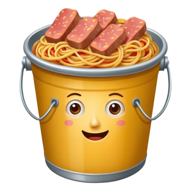 BUCKET OF SPAM spaghetti SLOP  sticker