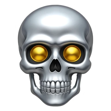 Skeleton made out of chrome ￼ sticker