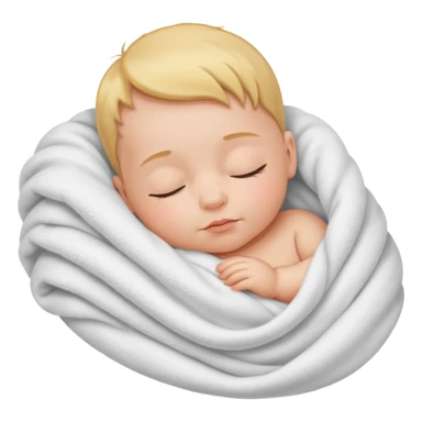 Baby sleeping in a blanket sticker