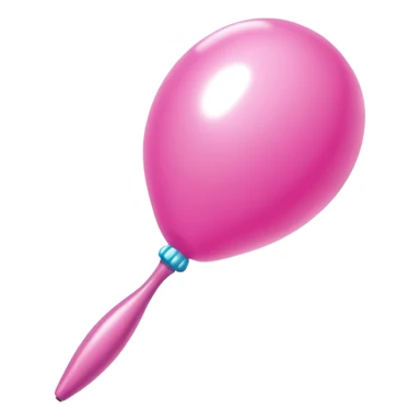 moschino style inflatable pink ornate brush ballon sticker