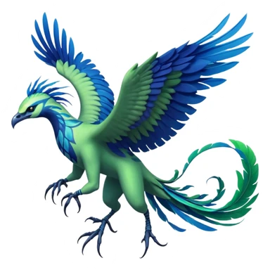 Ikran mountain banshee from Avatar The Way of Water, detailed, vibrant, flying creature, blue and green colors, dynamic pose sticker