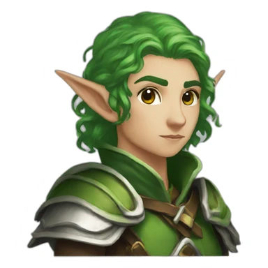 Elf ranger green dnd sticker