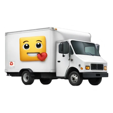 Boxtruck with letter "PGS” on the side sticker