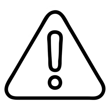 risk icon, hazard triangle, outlined style sticker