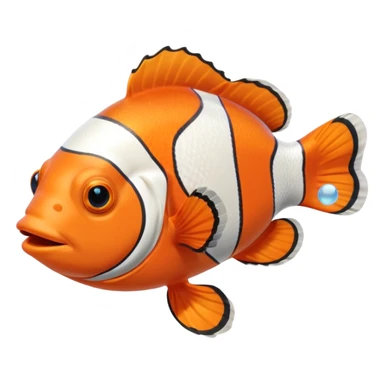 clownfish with bubbles sticker