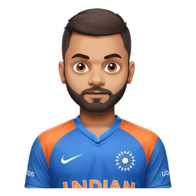 Virat Kohli wearing Indian jersey 18 sticker