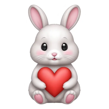 A bunny with a heart sticker