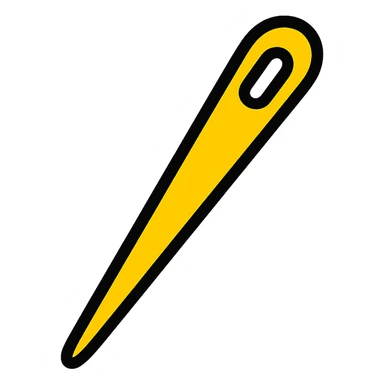 sewing needle icon with color outline sticker