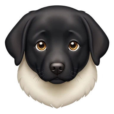 Black lab with white chest  sticker