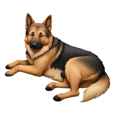 Sleeping German shepherd full body  sticker