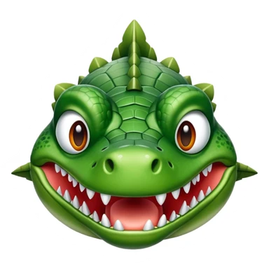 Crea un avión con cabeza de cocodrilo  sticker