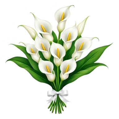 Cala lily flower luxuriant bouquet sticker