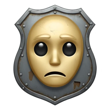 you know the emoji "sadge". i want a shield with that same expression and face :shieldge: like a sad shield but it needs to be sad not smiling sticker