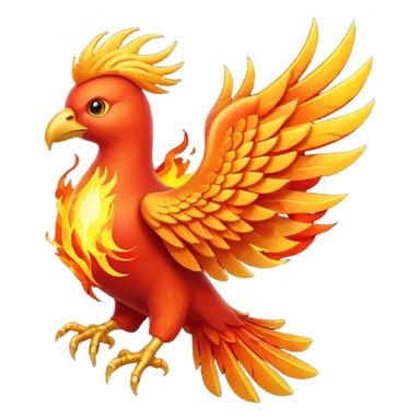 Phoenix force from marvel in a shape of bird sticker