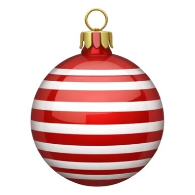 A Red Striped Ornament sticker
