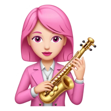 pink musician woman  sticker