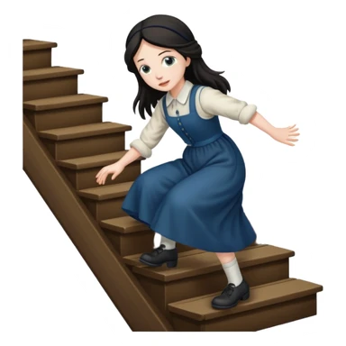 AMISH GIRL TUBBLING DOWN STAIRS sticker