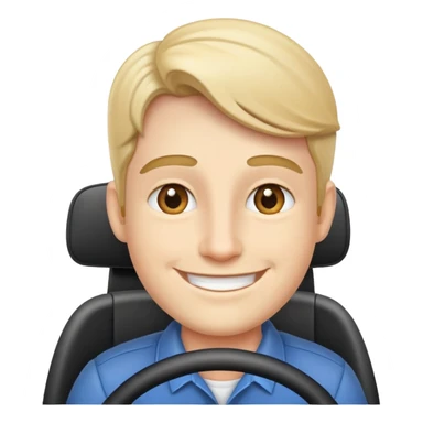 Driver's smiley face sticker