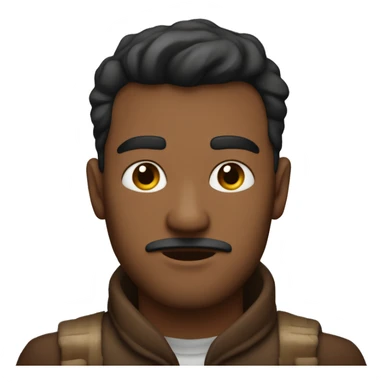 intense brown-eyed solo man con chaleco antibalas  sticker