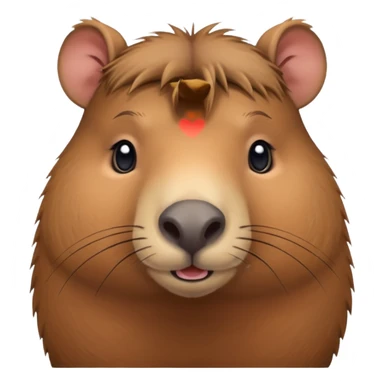 Capibara tierno enamorado sticker