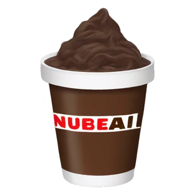 Açai cup with Nutella  sticker