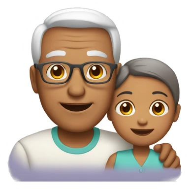 grandparents and grandchild sticker