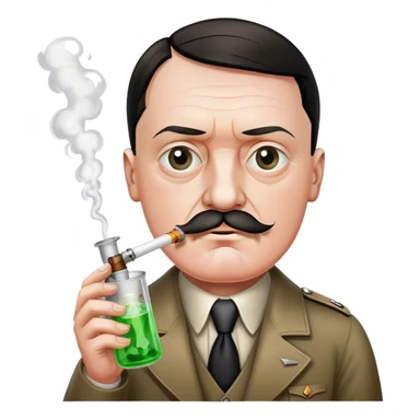 Hitler smoking a bong sticker