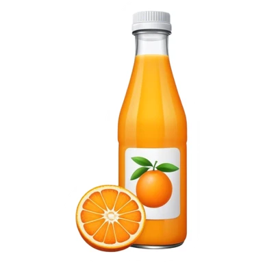 Orange juice bottle sticker