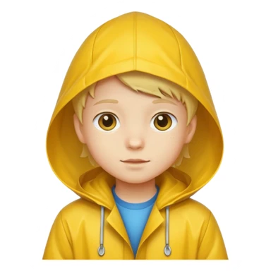 kid with raincoat sticker