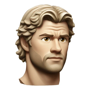 chris hemsworth roman sculpture sticker