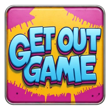 Graffiti that says "Get out of my game!!" sticker