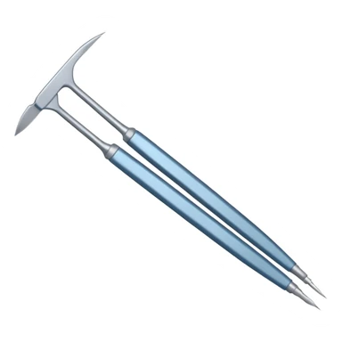 A blue-greyish metallic surgery scalpel  sticker