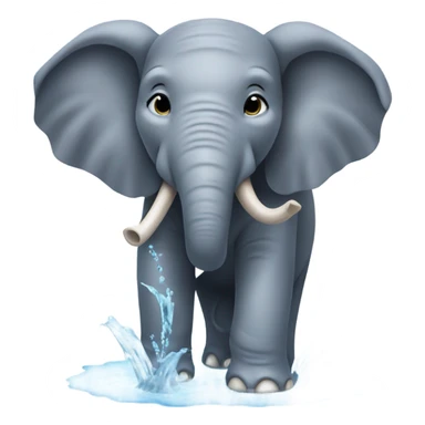 elephant slurping sticker