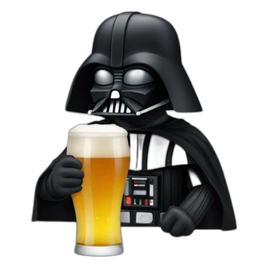 Dark vador drinking beer sticker
