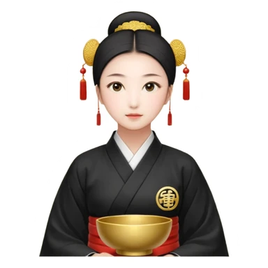 一个中长直发，平刘海，戴黑色框架眼镜的黄皮肤女生，穿着白色泡泡袖方领口娃娃衫，点缀着稀疏的棕色小花。下身是蓝色阔腿牛仔裤和粉色薄底布鞋。头上戴的是黑色画家帽。 sticker