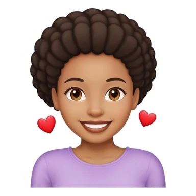 Black girl in love sticker