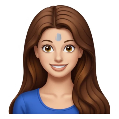 Hannah Stocking with long brown hair sticker