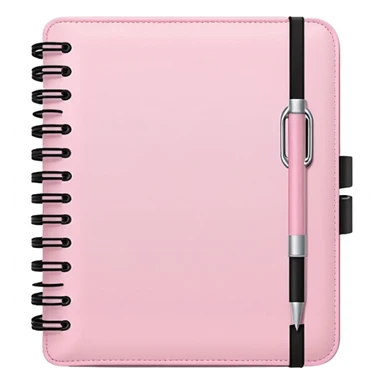 Aesthetic light pink note journal book sticker