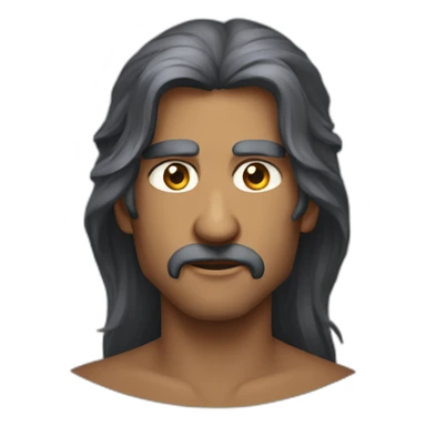 Long dark hair Sri Lankan dungeon master sticker
