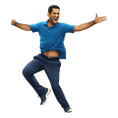 ms dhoni dancing sticker