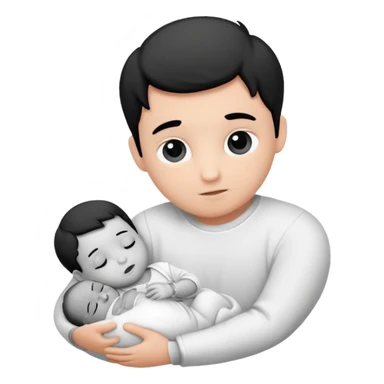 Newborn B&W with male sticker