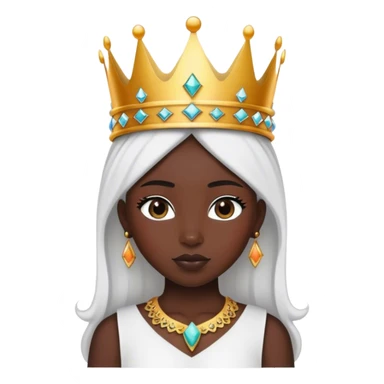 Girl black color crown and designed name of ASYEH in bottom  sticker
