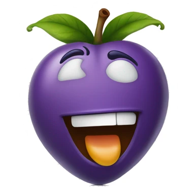 orane fruit with cure face jumping up and down sticker