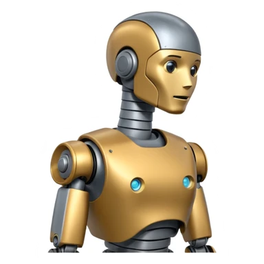 Pregnant male robot emoji. Profile view. Facing left. Square head. sticker