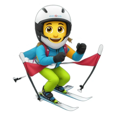 An ski Champion with a Giosuè sticker