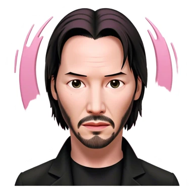 Keanu Reeves Neo Matrix pink sticker