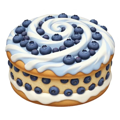 blueberry biscuit with white icing swirls on top sticker