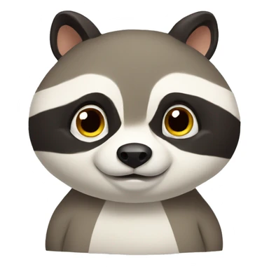Very fat and cute raccoon  sticker