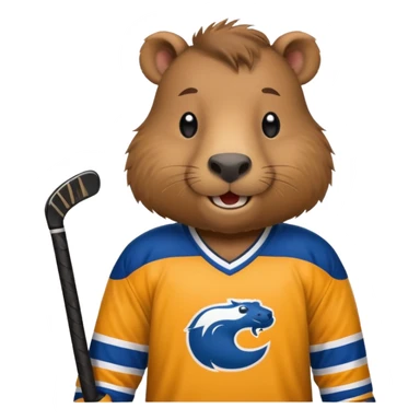 capybara ice hockey player sticker