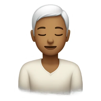 create an emoji of someone keeping calm and composed sticker